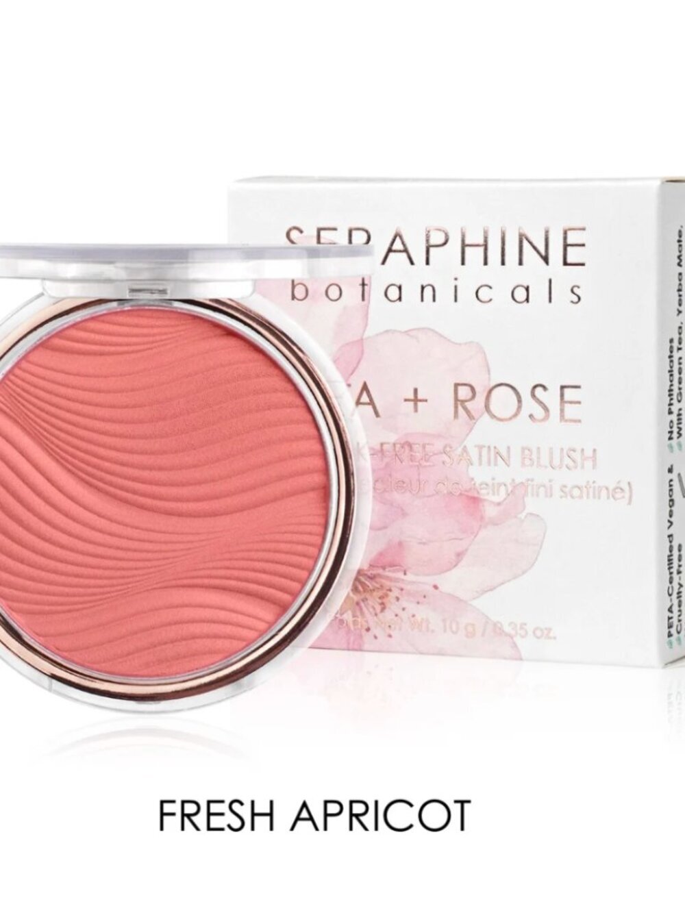 Seraphine Tea + Rose - Streak-Free Satin Blush in Fresh Apricot